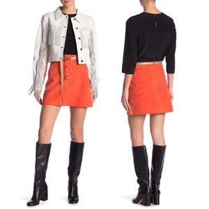 Diane von Furstenberg Lamb Suede Mini Skirt